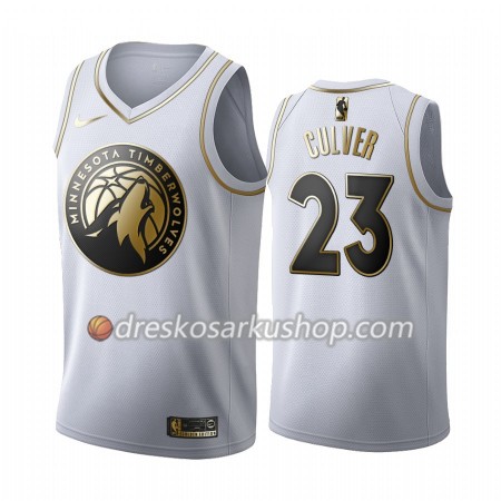 Muški NBA Dres Minnesota Timberwolves Jarrett Culver 23 Nike 2019-20 Bijela Golden Edition Swingman
